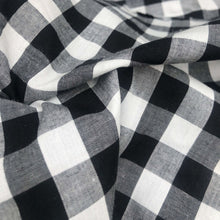 Load image into Gallery viewer, 46&quot; Black White &amp; Gray 100% Cotton Checkered Woven Fabric By the Yard - APC Fabrics