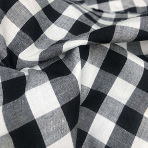 46" Black White & Gray 100% Cotton Checkered Woven Fabric By the Yard - APC Fabrics