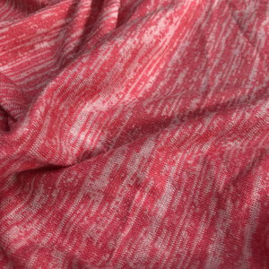 46" Pink & White 100% Acrylic Space Dye Striped Jersey Loose Knit Fabric By Yard - APC Fabrics