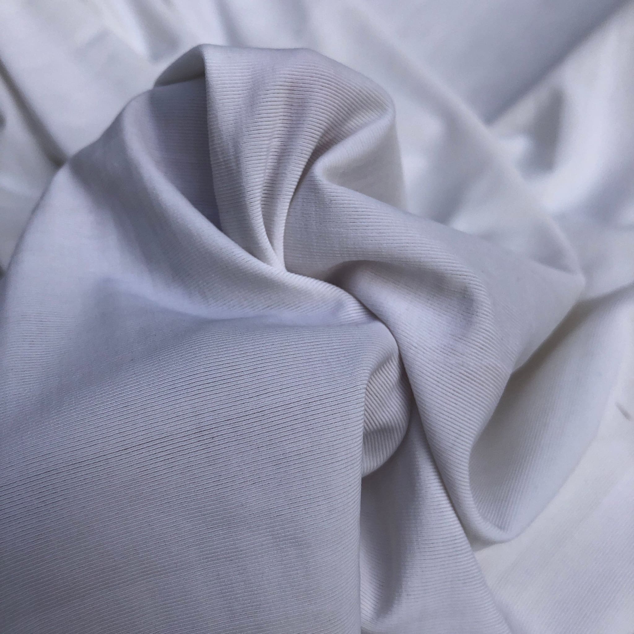 KNIT Fabric: Solid White Cotton Lycra Knit. Sold in 1/2 Yard Increments -   Canada