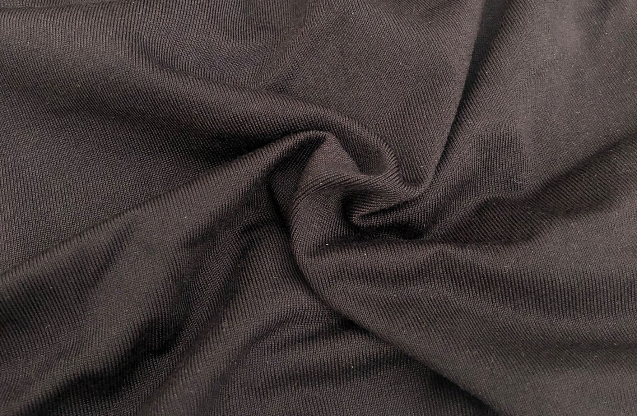 56 Black Nylon Spandex Elastane Blend TTY Brushed Woven Fabric By