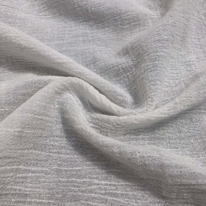 56" Off White Ivory 100% Cotton Gauze Wrinkly Woven Fabric By the Yard - APC Fabrics