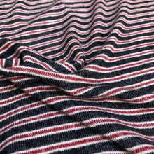 Load image into Gallery viewer, 56&quot; Rayon Spandex Stretch Blend Striped Print Hatchi Brushed Knit Fabric By Yard - APC Fabrics