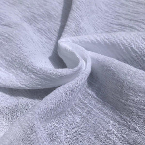 56" White Ivory 100% Cotton Gauze Wrinkly Woven Fabric By the Yard - APC Fabrics