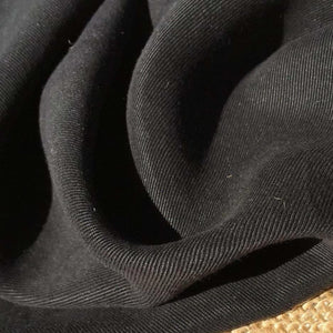 58" Black 100% Lyocell Tencel Gabardine Twill Enzyme Washed Woven Fabric By Yard - APC Fabrics