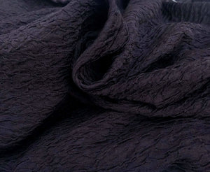 58" Black Polyester Elastane Stretch Wrinkle ESP kDk Knit De Knit Fabric By the Yard - APC Fabrics