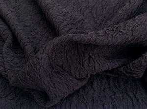 58" Black Polyester Elastane Stretch Wrinkle ESP kDk Knit De Knit Fabric By the Yard - APC Fabrics