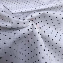 Load image into Gallery viewer, 58&quot; Black &amp; White 100% Cotton Polka Dot Print Woven Fabric By the Yard - APC Fabrics