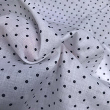 Load image into Gallery viewer, 58&quot; Black &amp; White 100% Cotton Polka Dot Print Woven Fabric By the Yard - APC Fabrics