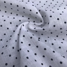 Load image into Gallery viewer, 58&quot; Black &amp; White 100% Cotton Polka Dot Print Woven Fabric By the Yard - APC Fabrics