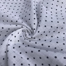 Load image into Gallery viewer, 58&quot; Black &amp; White 100% Cotton Polka Dot Print Woven Fabric By the Yard - APC Fabrics