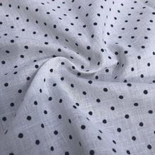 Load image into Gallery viewer, 58&quot; Black &amp; White 100% Cotton Polka Dot Print Woven Fabric By the Yard - APC Fabrics