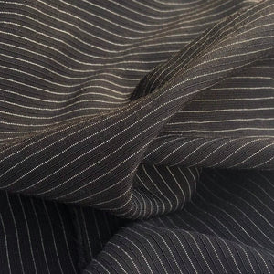 58" Black & White Cotton Lyocell Tencel Blend Striped Woven Fabric By the Yard - APC Fabrics