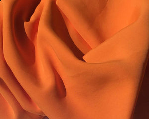 58" Bright Orange Rayon Acetate Faille Blitz Light Weight Woven Fabric By the Yard - APC Fabrics