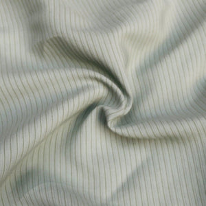 58" Cotton Lyocell Tencel Blend Striped Green & White Woven Fabric By the Yard - APC Fabrics