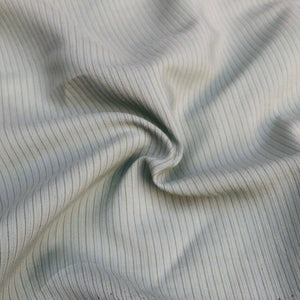 58" Cotton Lyocell Tencel Blend Striped Green & White Woven Fabric By the Yard - APC Fabrics