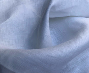 58" Optic White 100% Linen Flax 6 OZ Light Woven Fabric By the Yard - APC Fabrics