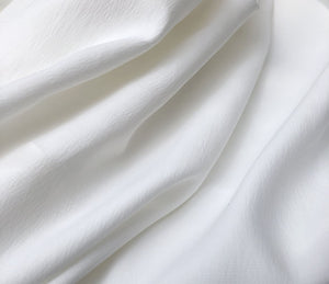58" Optic White 100% Lyocell Tencel Faille Ghost Like-Gauze Woven Fabric By Yard - APC Fabrics