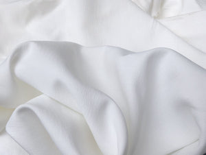 58" Optic White 100% Lyocell Tencel Faille Ghost Like-Gauze Woven Fabric By Yard - APC Fabrics