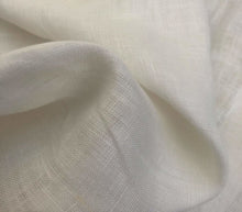 Load image into Gallery viewer, 58&quot; Ivory White 100% Linen Handkerchief Lithuanian Woven Fabric By the Half-Yard - APC Fabrics