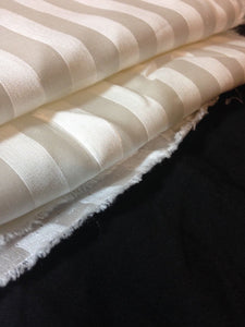 58" PFD White Striped Lyocell Tencel Satin Light Weight Woven Fabric By the Yard - APC Fabrics