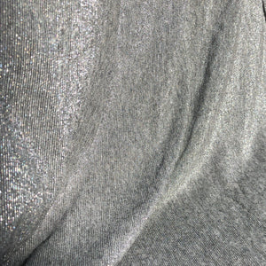 58" Shiny Glitter Gray Grey 100% Acetate Lame Metallic Woven Fabric By the Yard - APC Fabrics