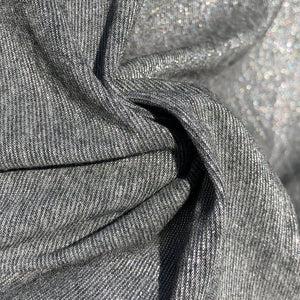 58" Shiny Glitter Gray Grey 100% Acetate Lame Metallic Woven Fabric By the Yard - APC Fabrics