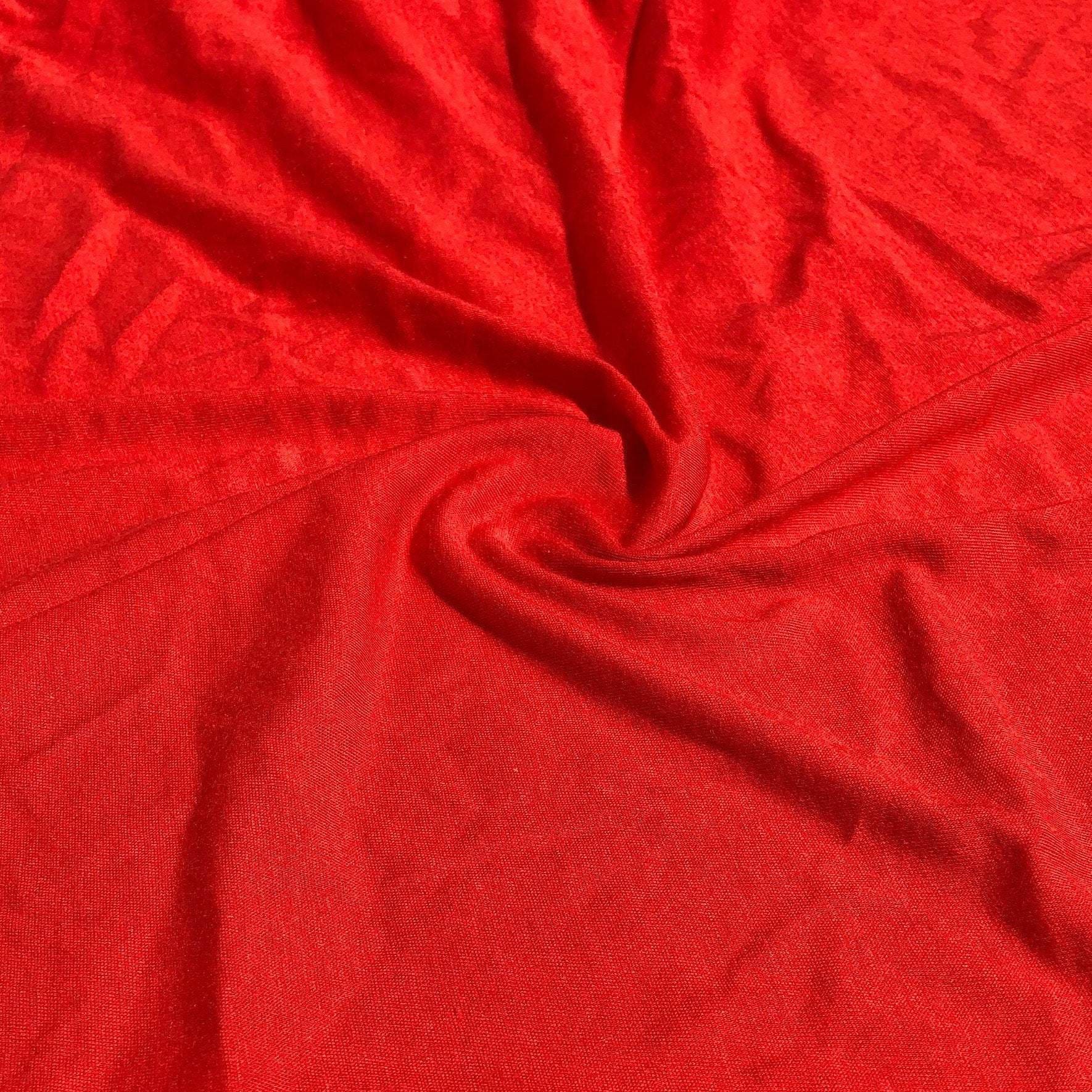 Red Viscose (rayon) Fabric Stock Photo, Picture and Royalty Free