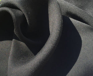 60" Jet Black 100% Lyocell Tencel Gabardine Twill Woven Fabric By the Yard - APC Fabrics