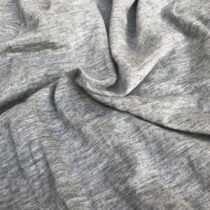 60" Modal Cotton Blend Solid Heather Gray Jersey Knit Fabric By the Yard - APC Fabrics