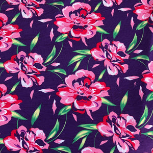 60" Modal Spandex Blend Colorful Floral Print Jersey Knit Fabric By the Yard - APC Fabrics