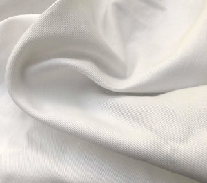 60" White 100% Organic Cotton Twill Woven Fabric By the Yard - APC Fabrics