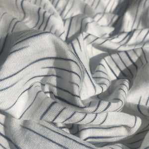 62" 100% Modal Slob White & Black Tiger Striped Jersey Knit Fabric By the Yard - APC Fabrics