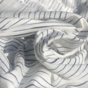62" 100% Modal Slob White & Black Tiger Striped Jersey Knit Fabric By the Yard - APC Fabrics