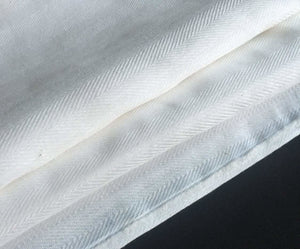 62" PFD White Herringbone Polyester Pocketing Light Woven Fabric By the Yard - APC Fabrics