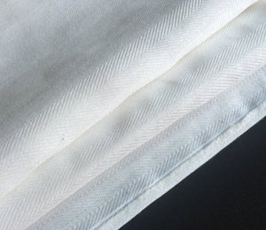 62" PFD White Herringbone Polyester Pocketing Light Woven Fabric By the Yard - APC Fabrics