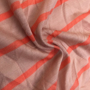 62" Pink Orange Striped 100% Polyester Knit Fabric By the Yard - APC Fabrics