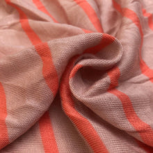 Load image into Gallery viewer, 62&quot; Pink Orange Striped 100% Polyester Knit Fabric By the Yard - APC Fabrics