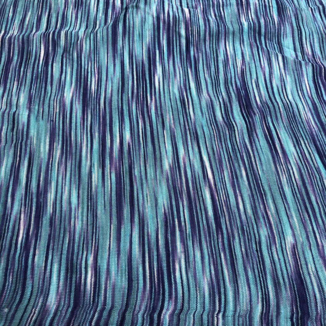 66 Blue & Purple Space Dyed 100% Bamboo Knit Fabric By the Yard