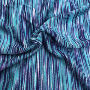 66" Blue & Purple Space Dyed 100% Bamboo Knit Fabric By the Yard - APC Fabrics