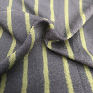66" Green Striped Bamboo Spandex Lycra Stretch Yarn Dyed Knit Fabric By the Yard - APC Fabrics