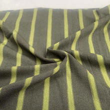 Load image into Gallery viewer, 66&quot; Green Striped Bamboo Spandex Lycra Stretch Yarn Dyed Knit Fabric By the Yard - APC Fabrics