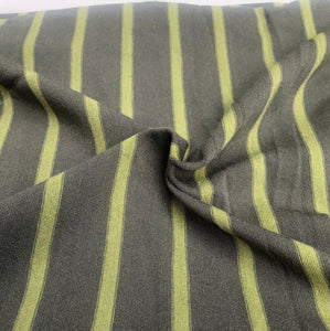 66" Green Striped Bamboo Spandex Lycra Stretch Yarn Dyed Knit Fabric By the Yard - APC Fabrics