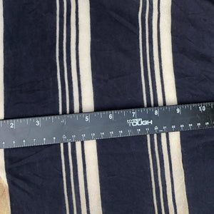 66" Modal Spandex Stretch Dark Navy & Gold Striped Jersey Knit Fabric By Yard - APC Fabrics