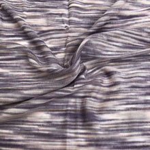 Load image into Gallery viewer, 66&quot; Purple, White, &amp; Gray Space Dyed 100% Bamboo Knit Fabric By the Yard - APC Fabrics