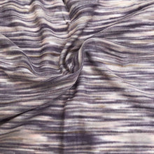 Load image into Gallery viewer, 66&quot; Purple, White, &amp; Gray Space Dyed 100% Bamboo Knit Fabric By the Yard - APC Fabrics