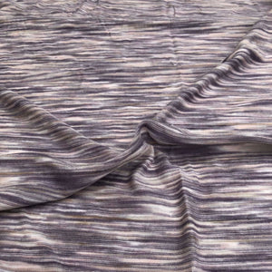 66" Purple, White, & Gray Space Dyed 100% Bamboo Knit Fabric By the Yard - APC Fabrics
