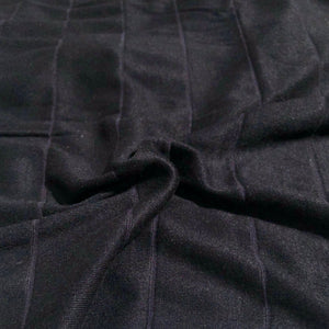 68" Black Striped Modal Spandex Stretch Blend Piece Dyed Knit Fabric By the Yard - APC Fabrics