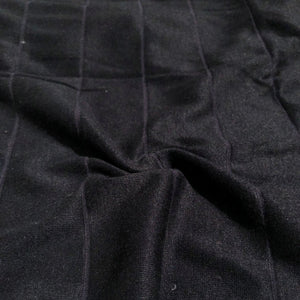 68" Black Striped Modal Spandex Stretch Blend Piece Dyed Knit Fabric By the Yard - APC Fabrics