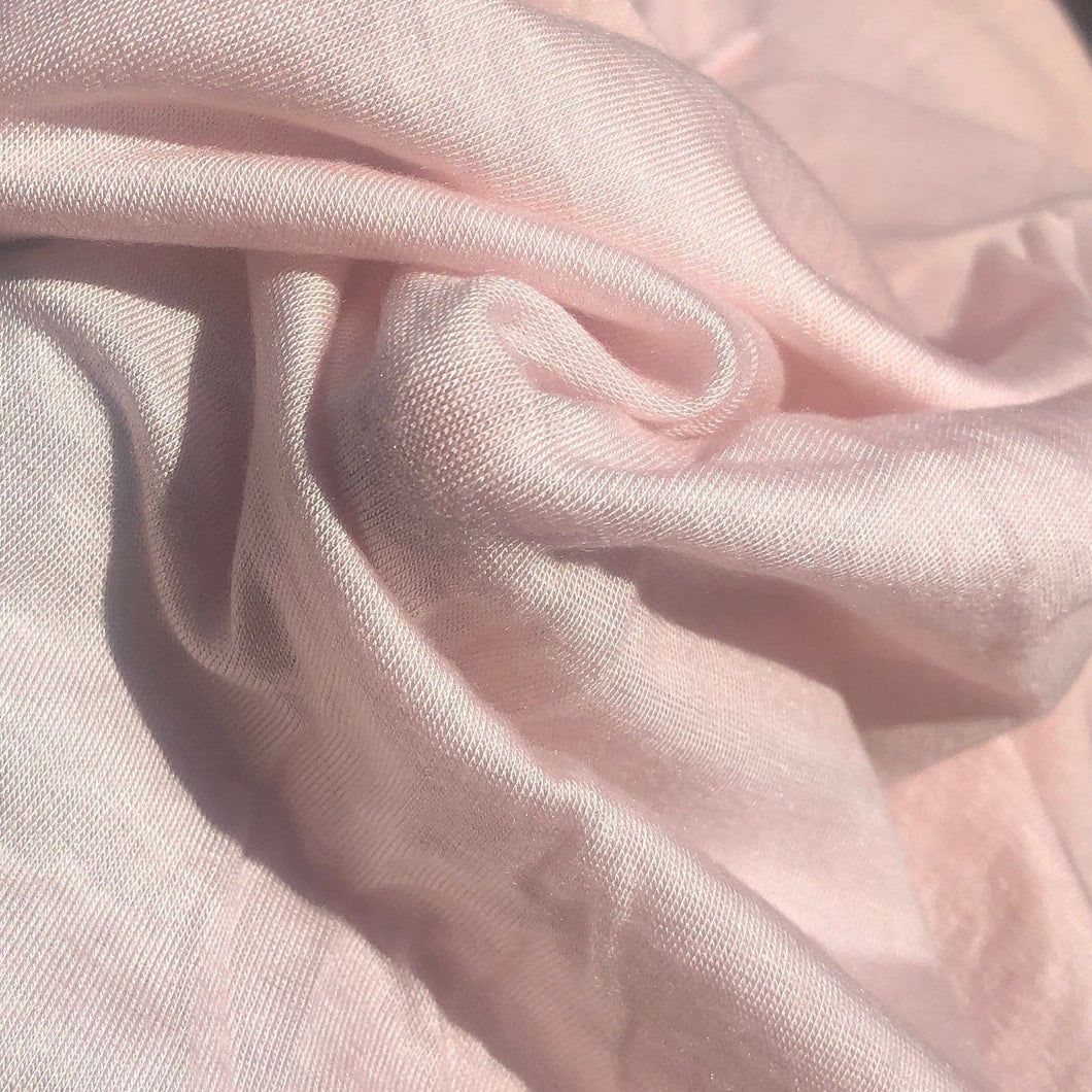European Cotton Elastane Lycra Jersey, Solid Bright Pink Knit Fabric